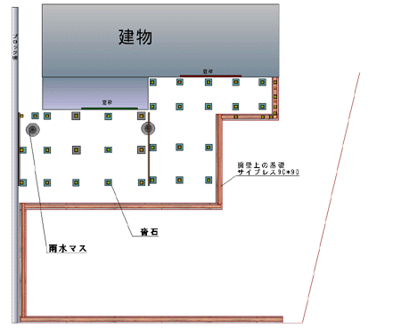 ウッドデッキの手書き図面