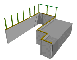 ウッドデッキの柱を基礎に建てる